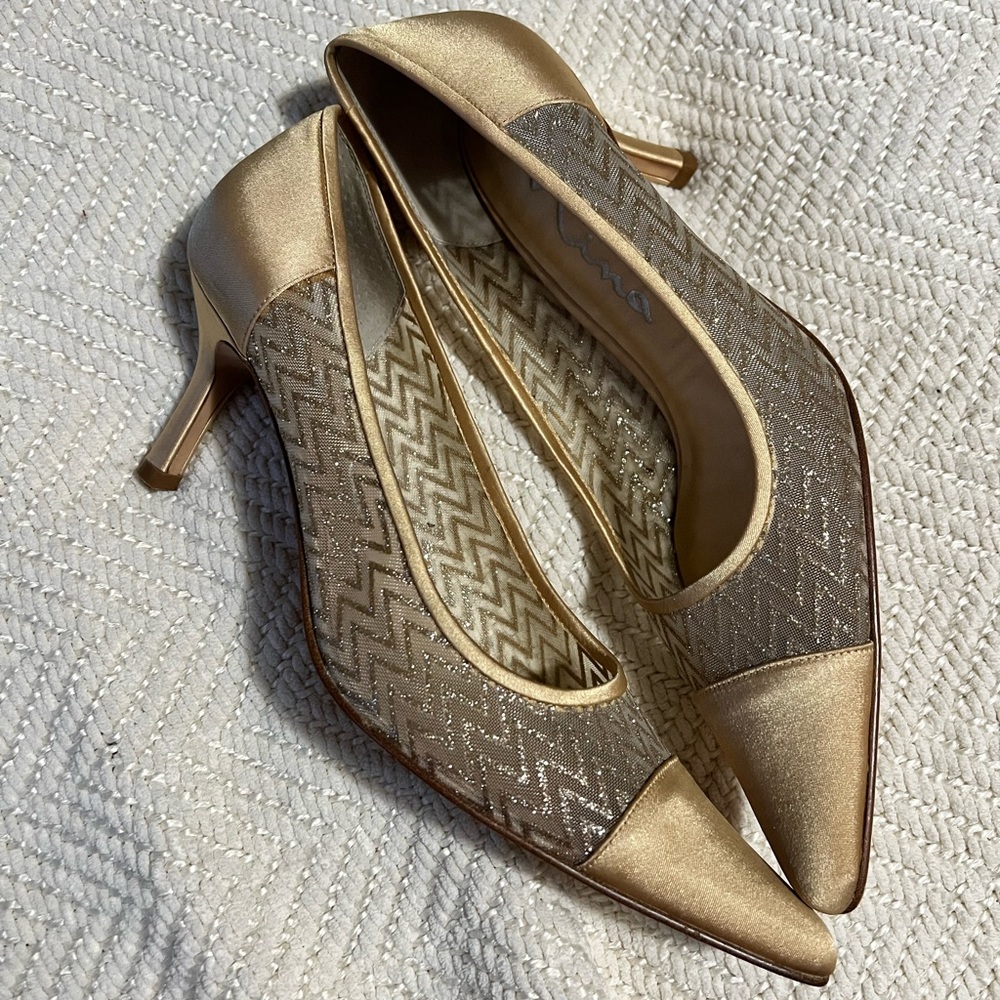 Mina Gold Heels